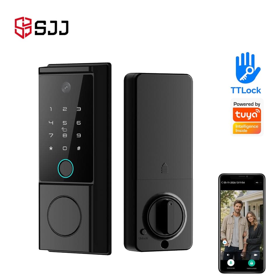 SJJ Cloud Smart Deadbolt Alloy — unlock: Fingerprint, Card, Password, Key — SJJ wholesale