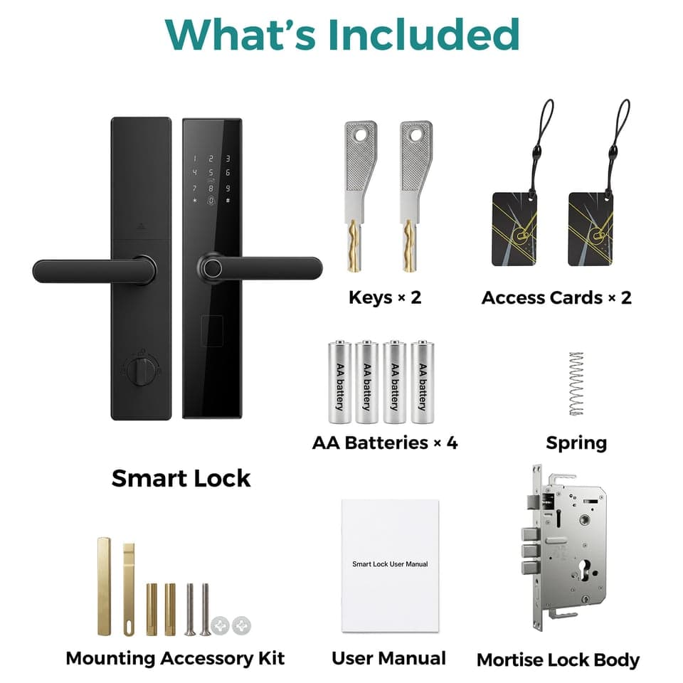 SJJ Fingerprint Lever Lock Entry detail photo 1 — Tuya/TTLock app
