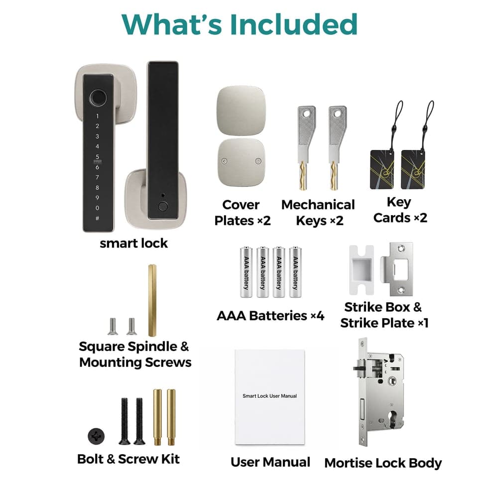 SJJ Fingerprint Lever Lock Aluminum Mid detail photo 5 — Tuya/TTLock app