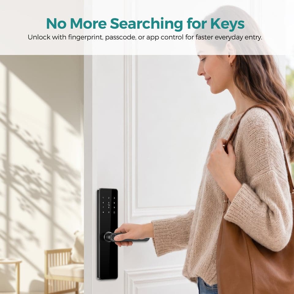 SJJ Fingerprint Lever Lock Economy detail photo 4 — Tuya/TTLock app