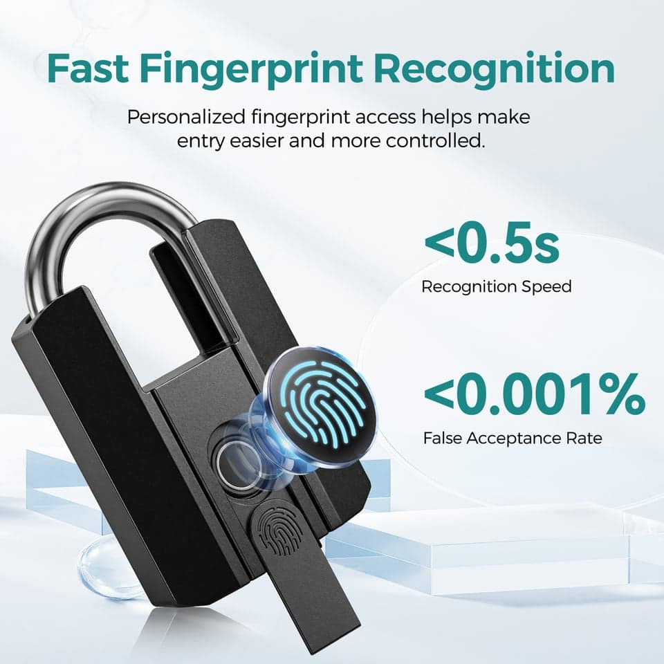 SJJ Fingerprint Smart Padlock detail photo 3 — Tuya/TTLock app