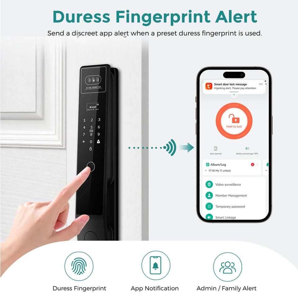 SJJ WiFi Full Auto Lock Mid detail photo 4 — video peephole