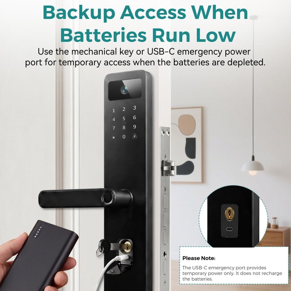 SJJ Fingerprint Lever Lock Premium detail photo 2 — Tuya/TTLock app