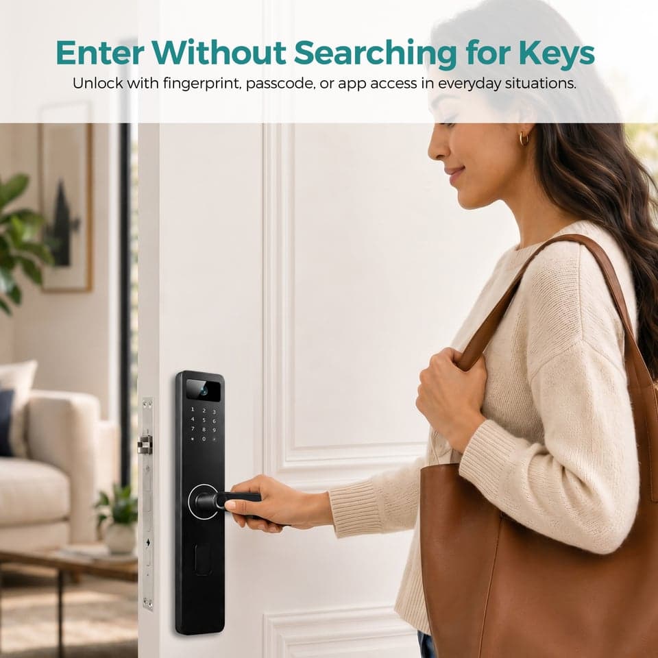 SJJ Fingerprint Lever Lock Premium detail photo 3 — Tuya/TTLock app