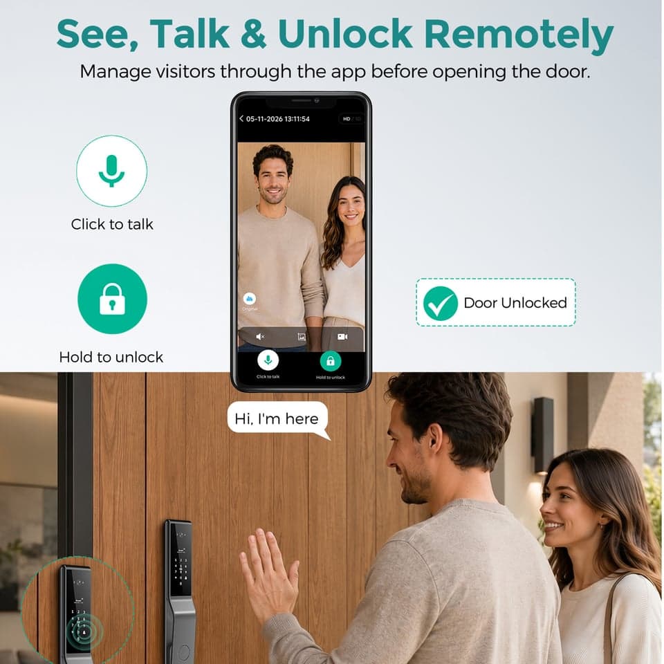 SJJ WiFi Full Auto Lock Premium detail photo 3 — video peephole