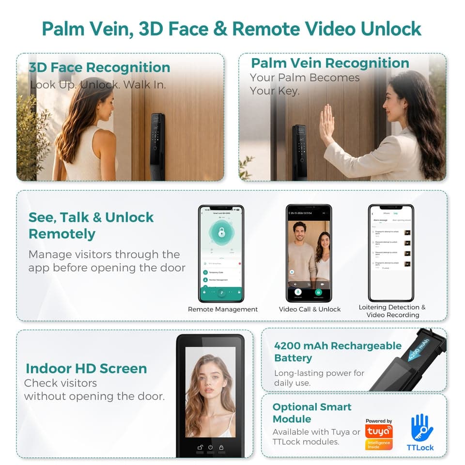SJJ WiFi Full Auto Lock Mid Plus detail photo 2 — video peephole