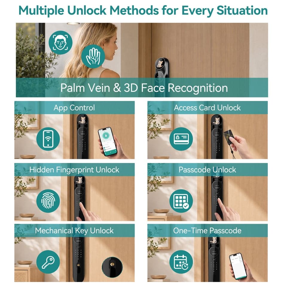 SJJ WiFi Full Auto Lock Standard Plus detail photo 1 — video peephole